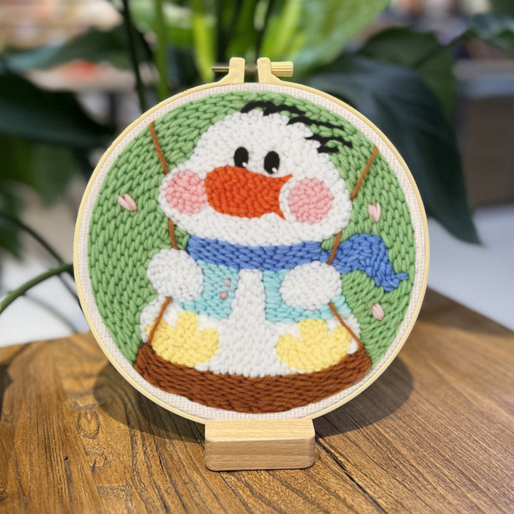Goose Swing Punch Needle Embroidery Kits