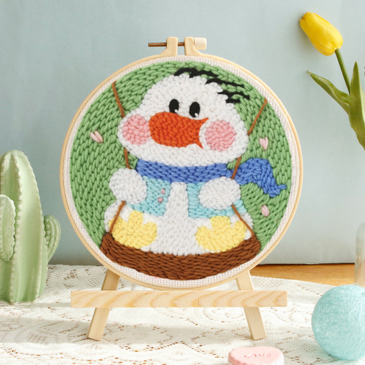 Goose Swing Punch Needle Embroidery Kits