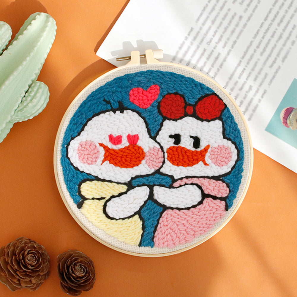 Goose Love Punch Needle Embroidery Kits