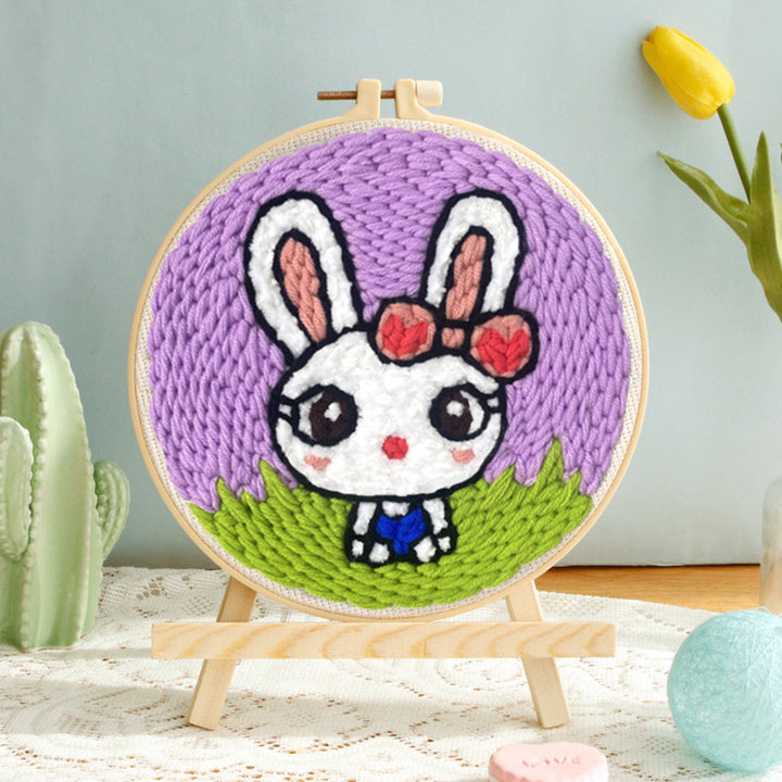 Cute Little Bunny Punch Needle Embroidery Kits