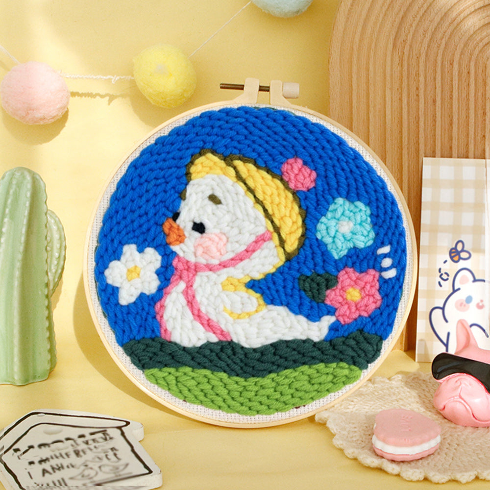 Spring Outing Duckling Punch Needle Embroidery Kits