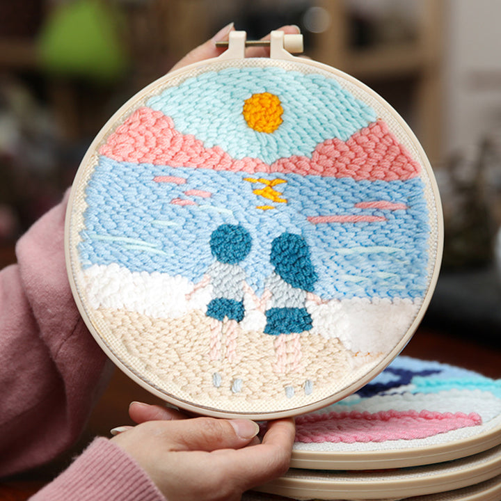 Seaside Romance Punch Needle Embroidery Kits