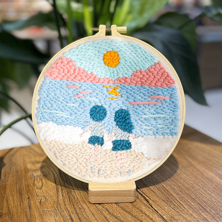 Seaside Romance Punch Needle Embroidery Kits