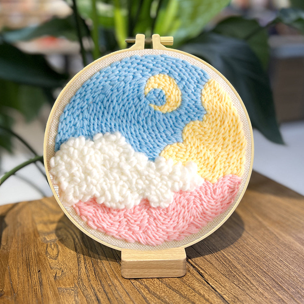 Warm Night Sky Punch Needle Embroidery Kits