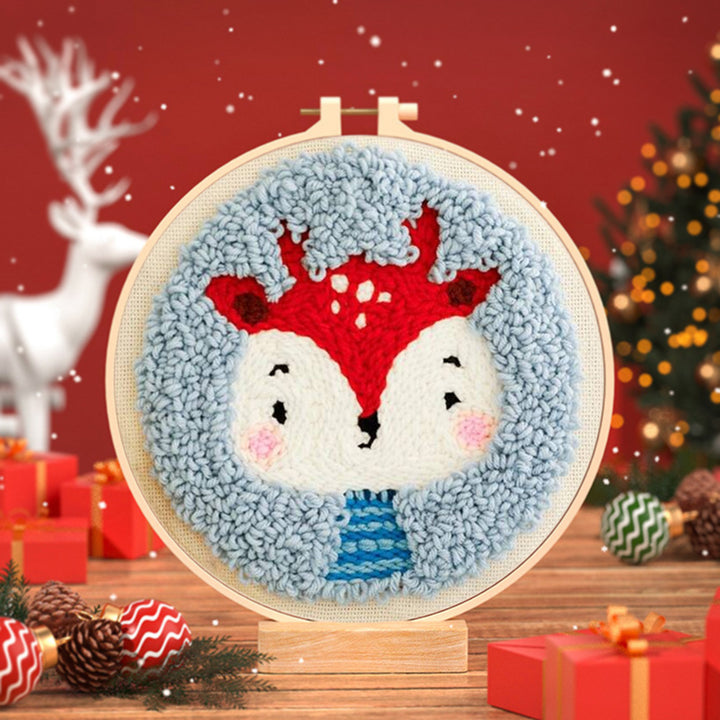 Christmas Deer Punch Needle Embroidery Kits