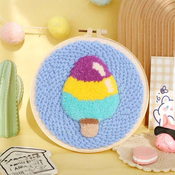 Three Color Popsicles Punch Needle Embroidery Kits