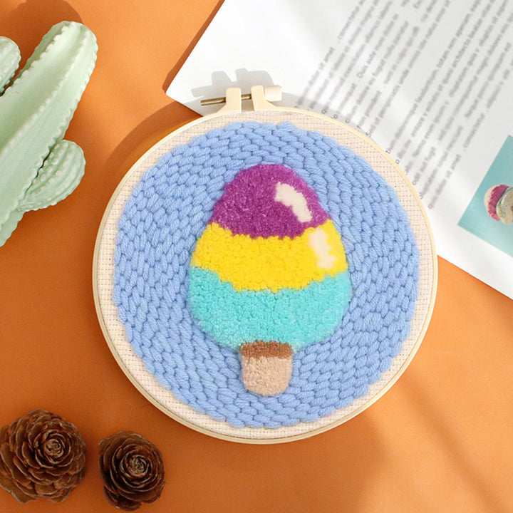 Three Color Popsicles Punch Needle Embroidery Kits