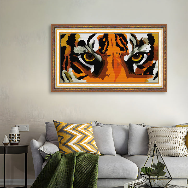 Glare Like a Tiger Watching His Prey Cross Stitch Kits