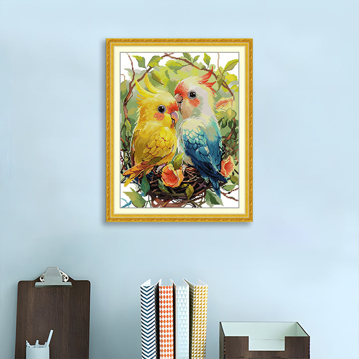 A Pair of Parrots Cross Stitch Kits