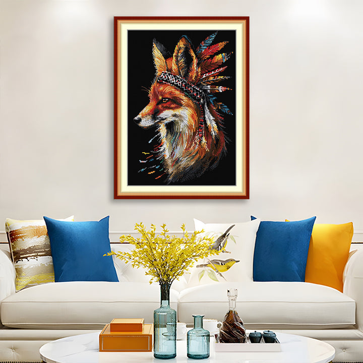 Indian Fox Cross Stitch Kits