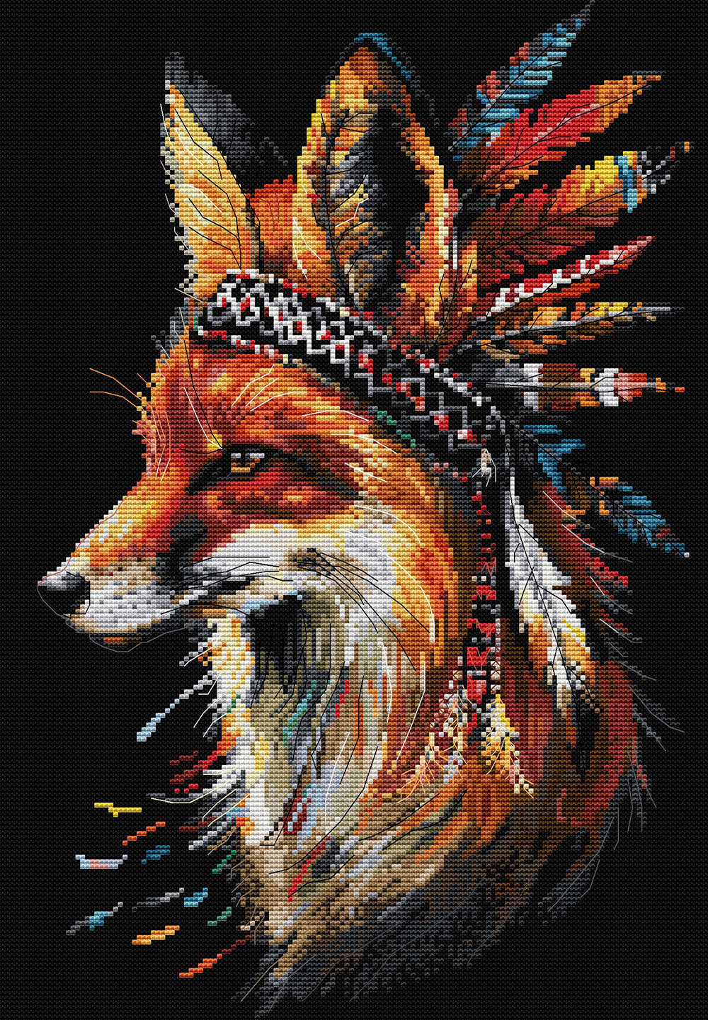 Indian Fox Cross Stitch Kits