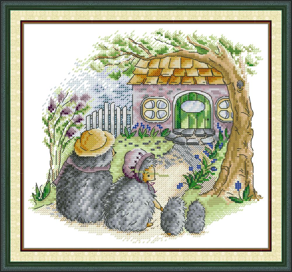 The Hedgehog Family Cross Stitch Kits