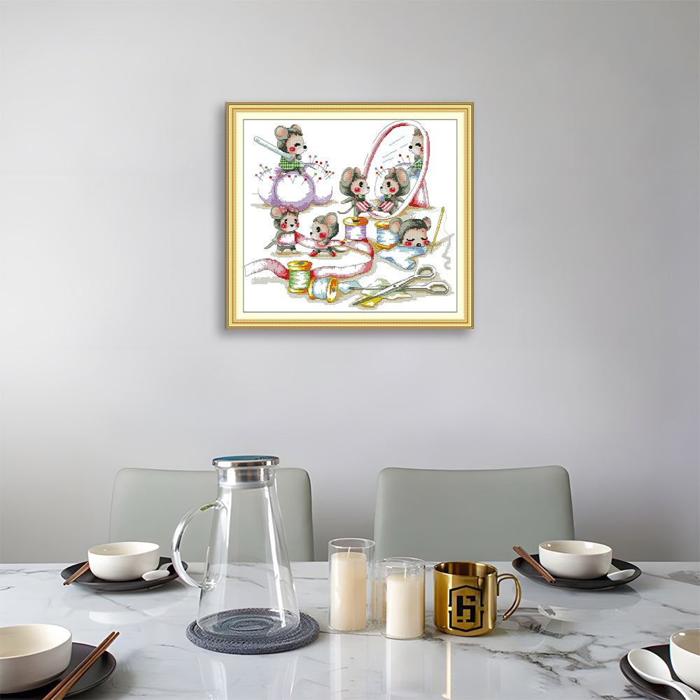 Little Mouse Makes New Clothes Cross Stitch Kits