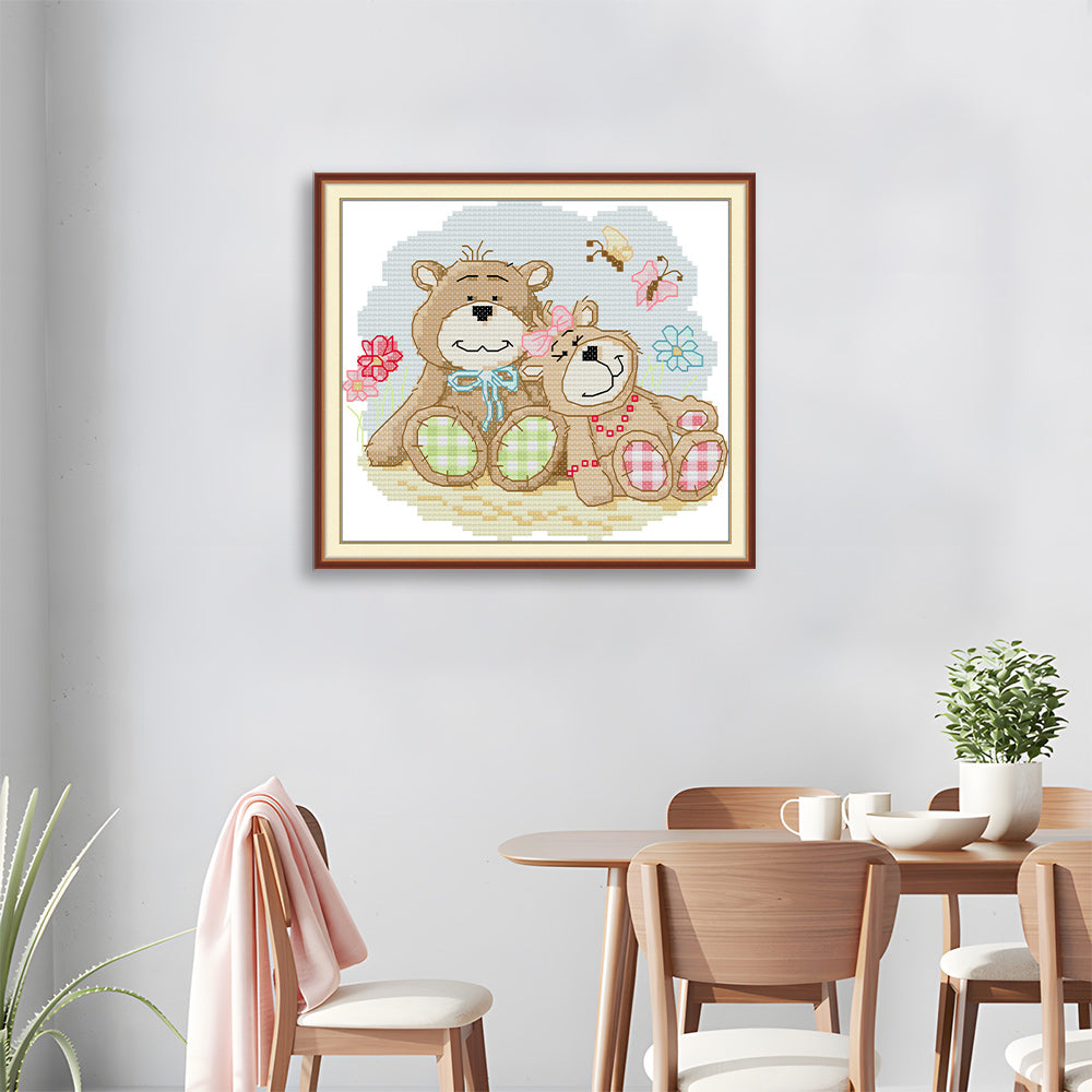 Two Cute Little Bears Cross Stitch Kits
