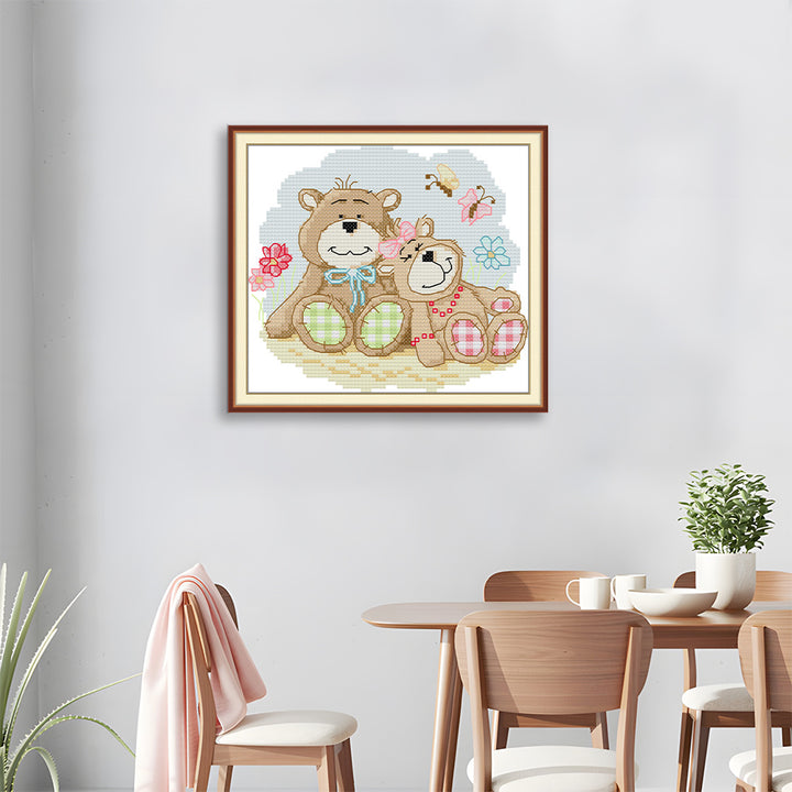 Two Cute Little Bears Cross Stitch Kits