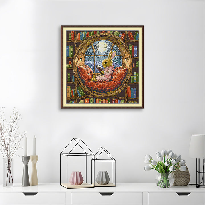 The Little Rabbit in the Library Cross Stitch Kits