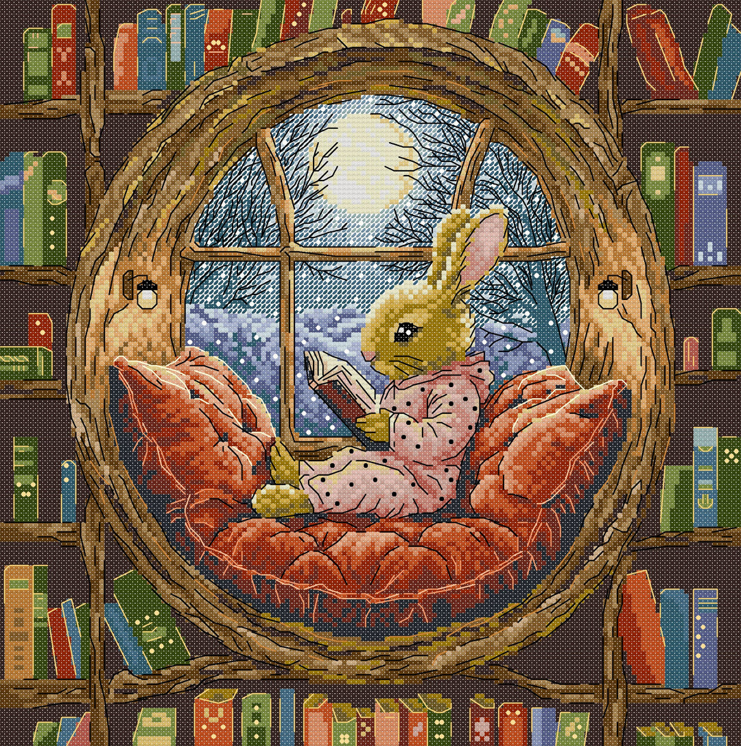 The Little Rabbit in the Library Cross Stitch Kits