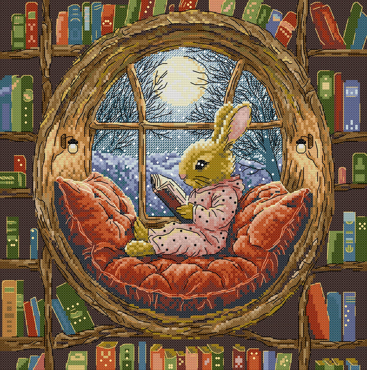 The Little Rabbit in the Library Cross Stitch Kits