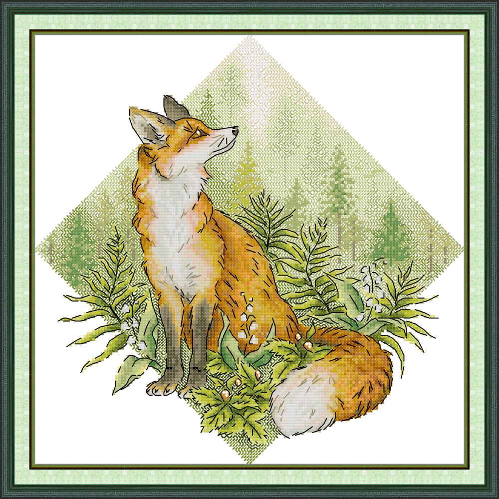 Fox in The Jungle Cross Stitch Kits