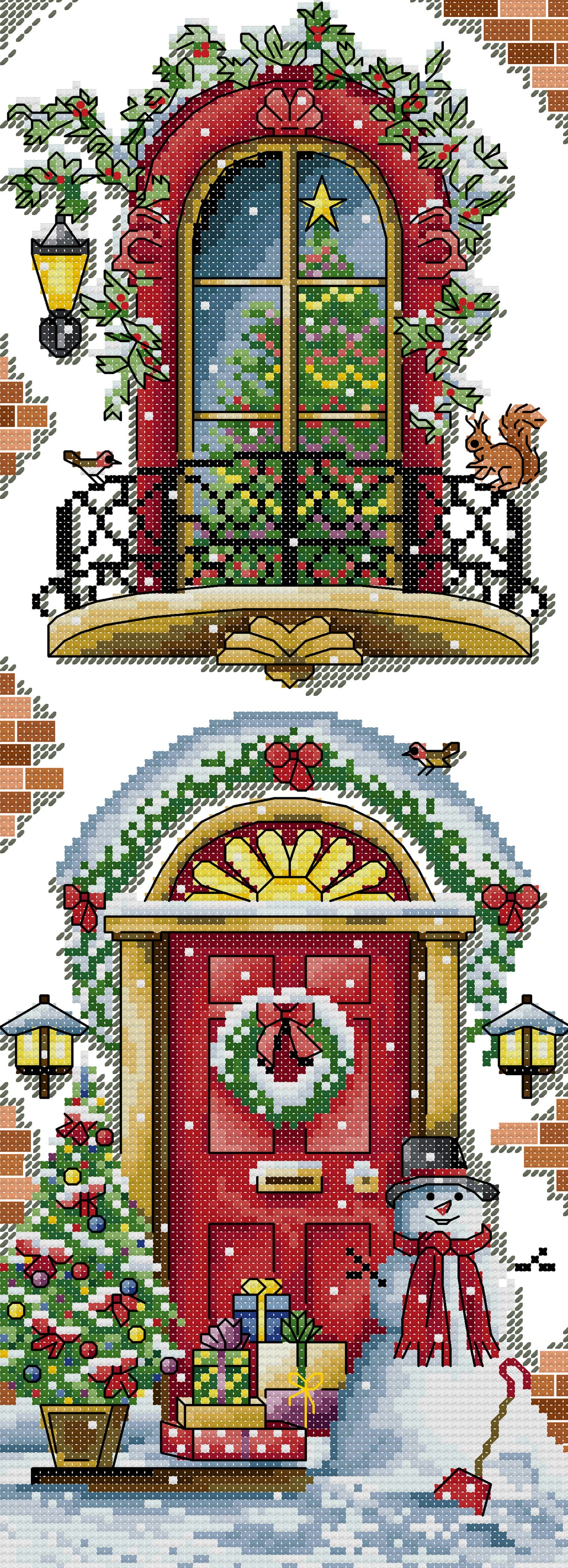 Christmas Balcony Cross Stitch Kits