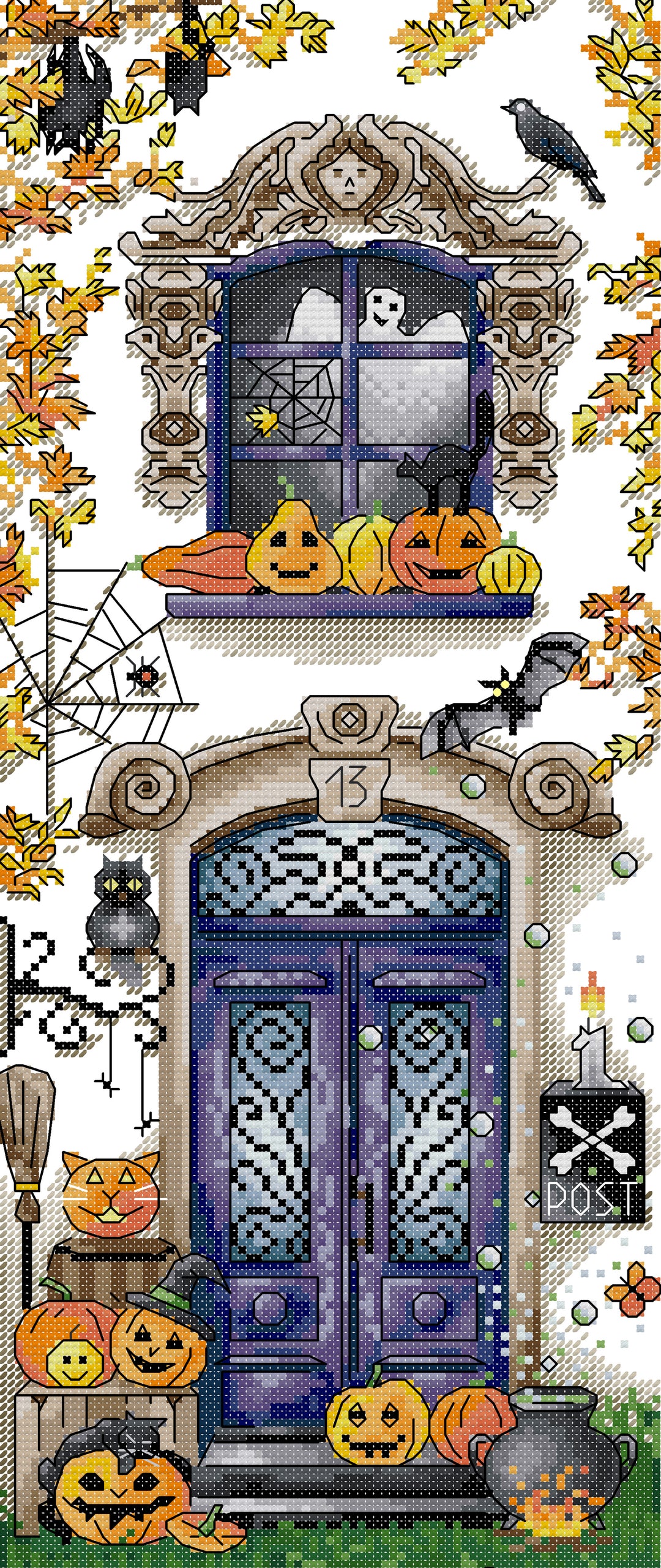 Halloween Balcony Cross Stitch Kits