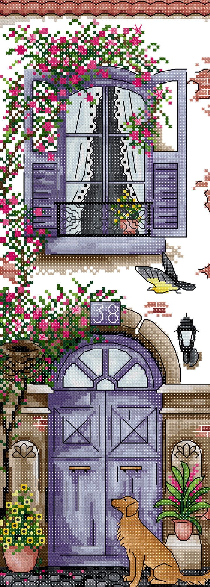 Violet Balcony Cross Stitch Kits