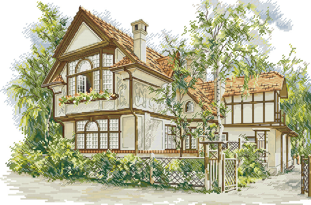 Country House in Spring Cross Stitch Kits