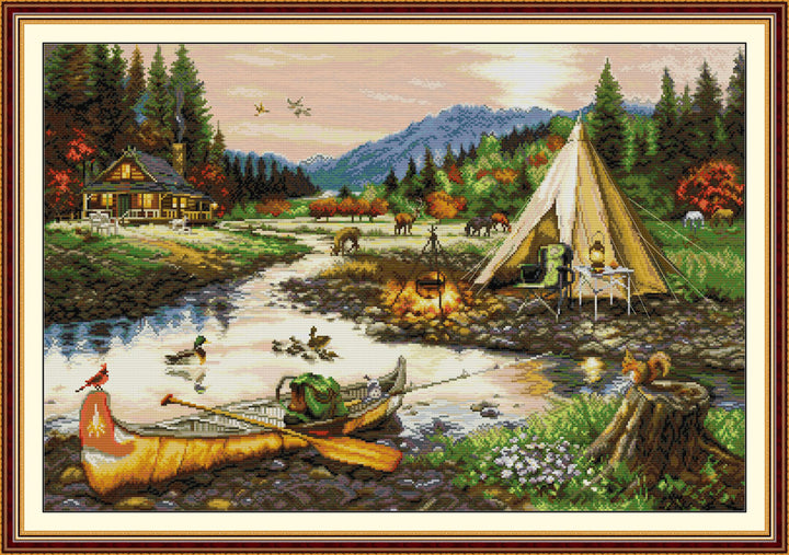 Creekside Camping Cross Stitch Kits