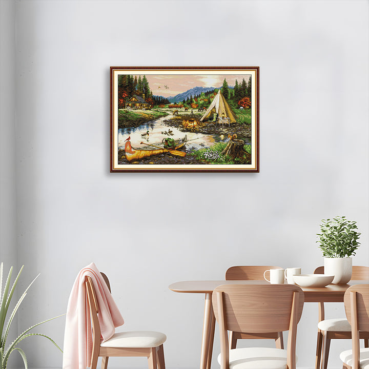Creekside Camping Cross Stitch Kits