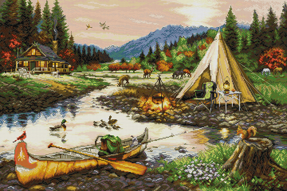 Creekside Camping Cross Stitch Kits