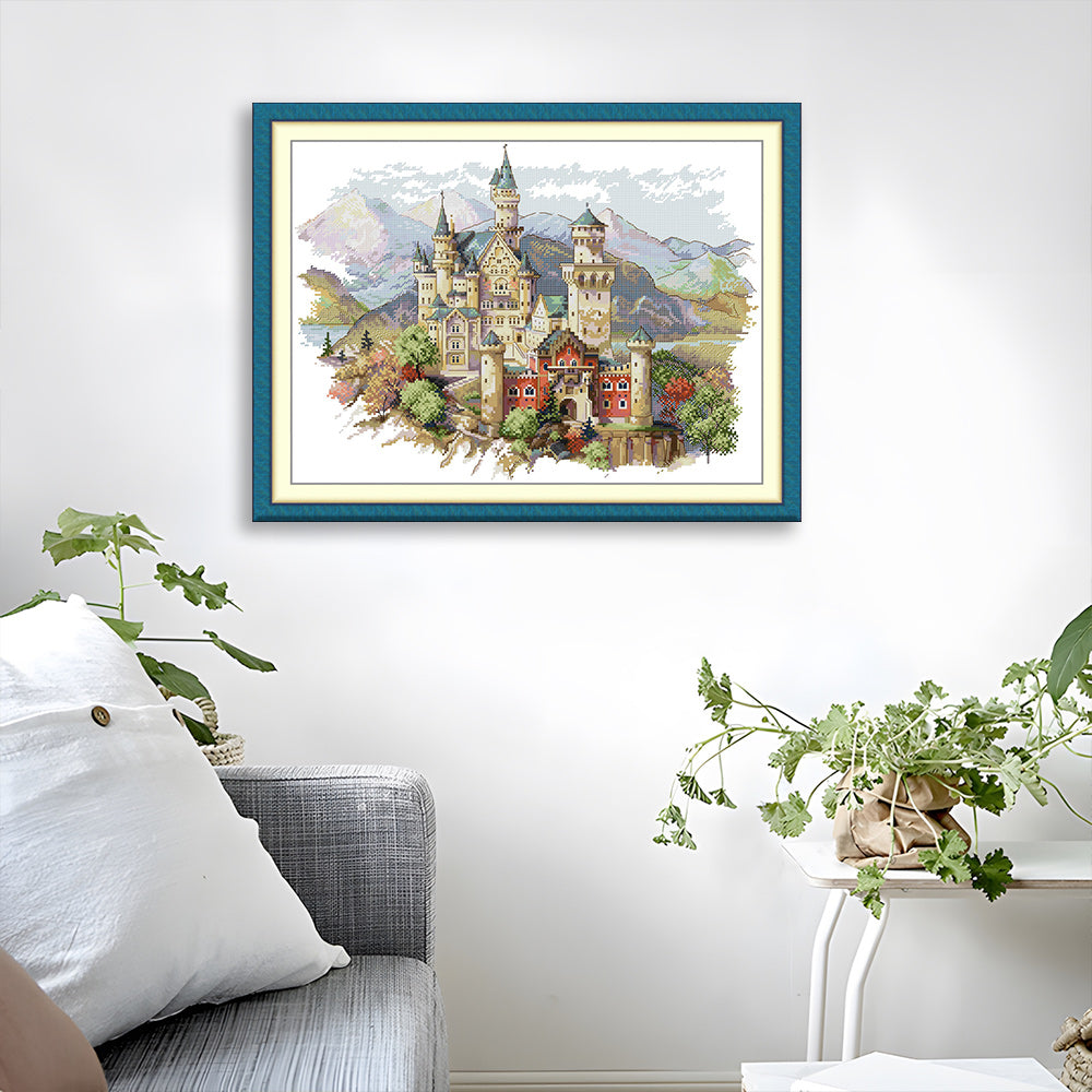 Castle in The Mountains Cross Stitch Kits