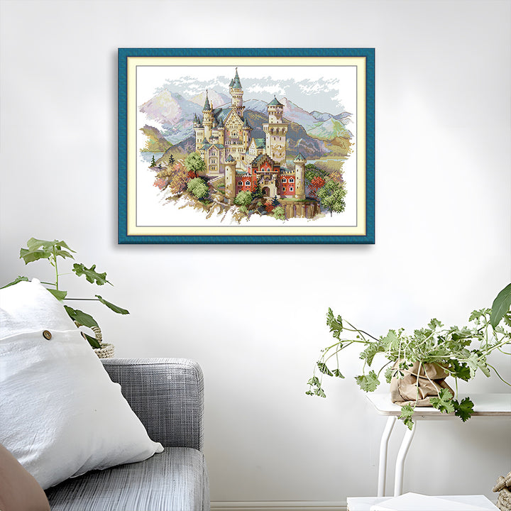 Castle in The Mountains Cross Stitch Kits