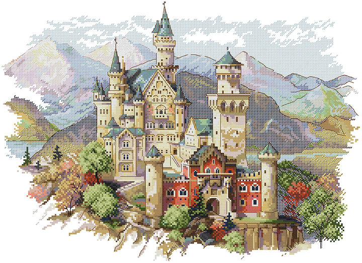 Castle in The Mountains Cross Stitch Kits