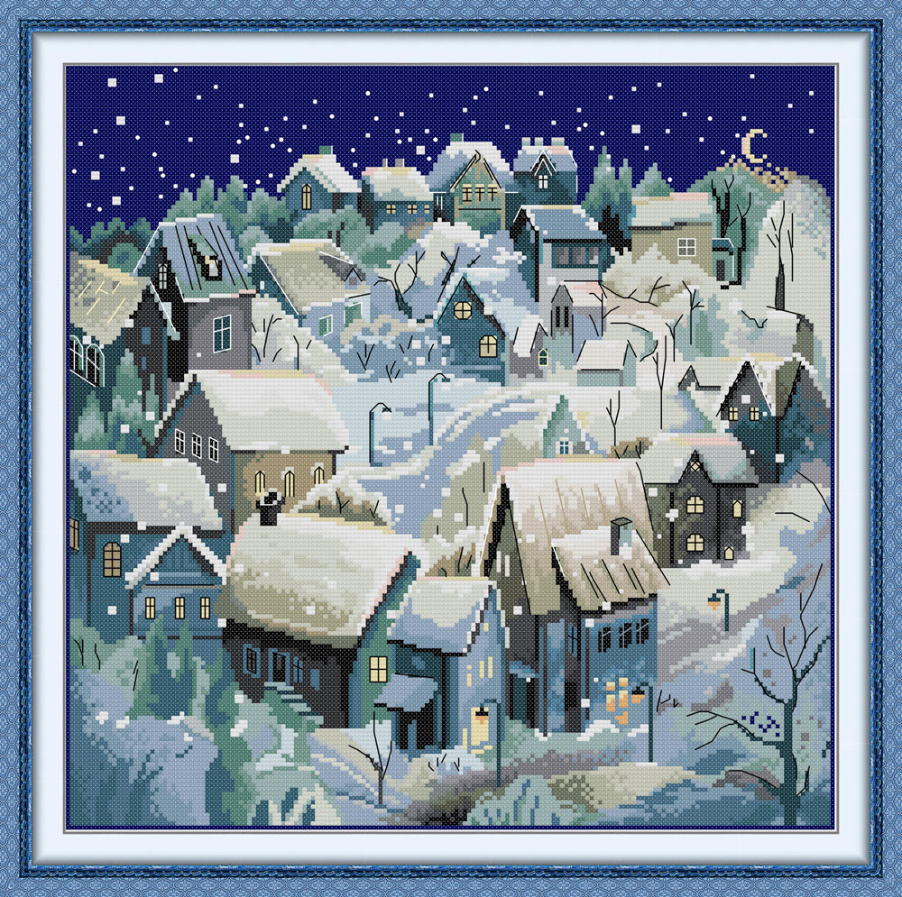 Night in The Snow Country Cross Stitch Kits