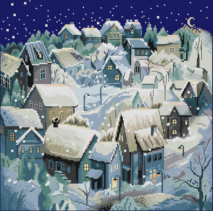 Night in The Snow Country Cross Stitch Kits