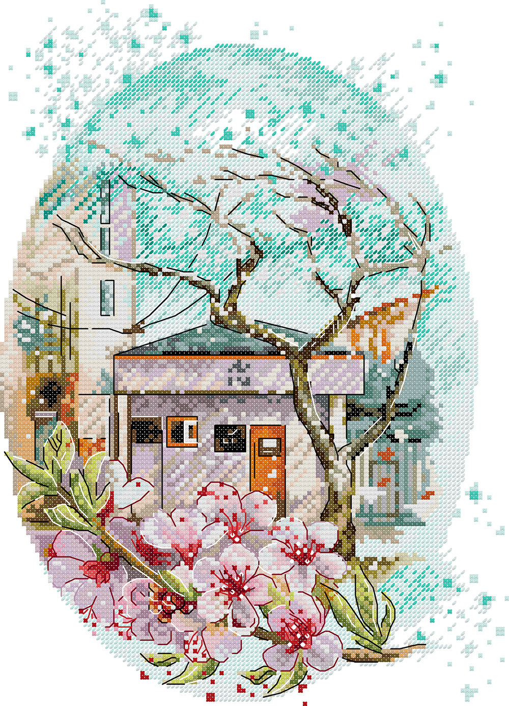 Sakura Street Cross Stitch Kits