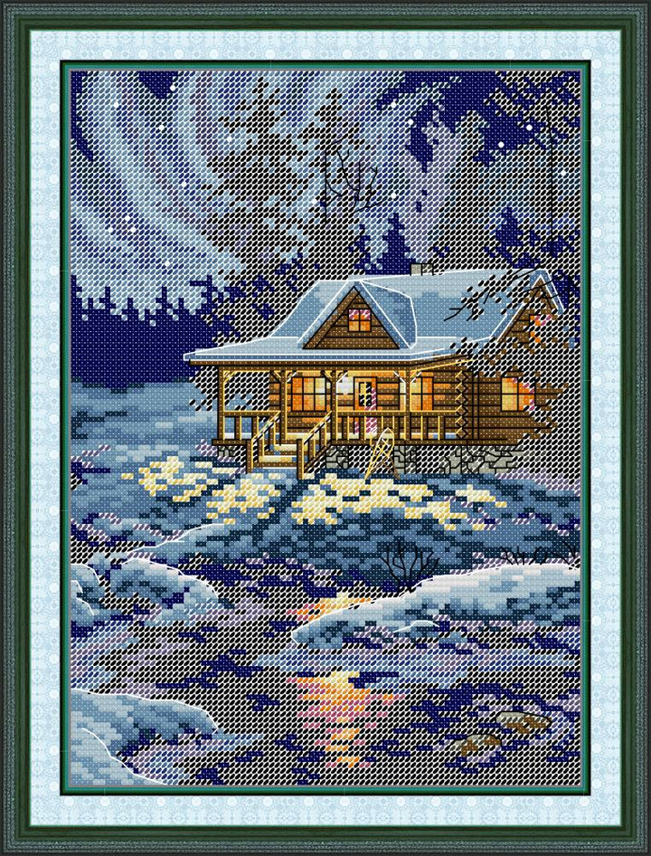 Hut in The Moonlight Cross Stitch Kits