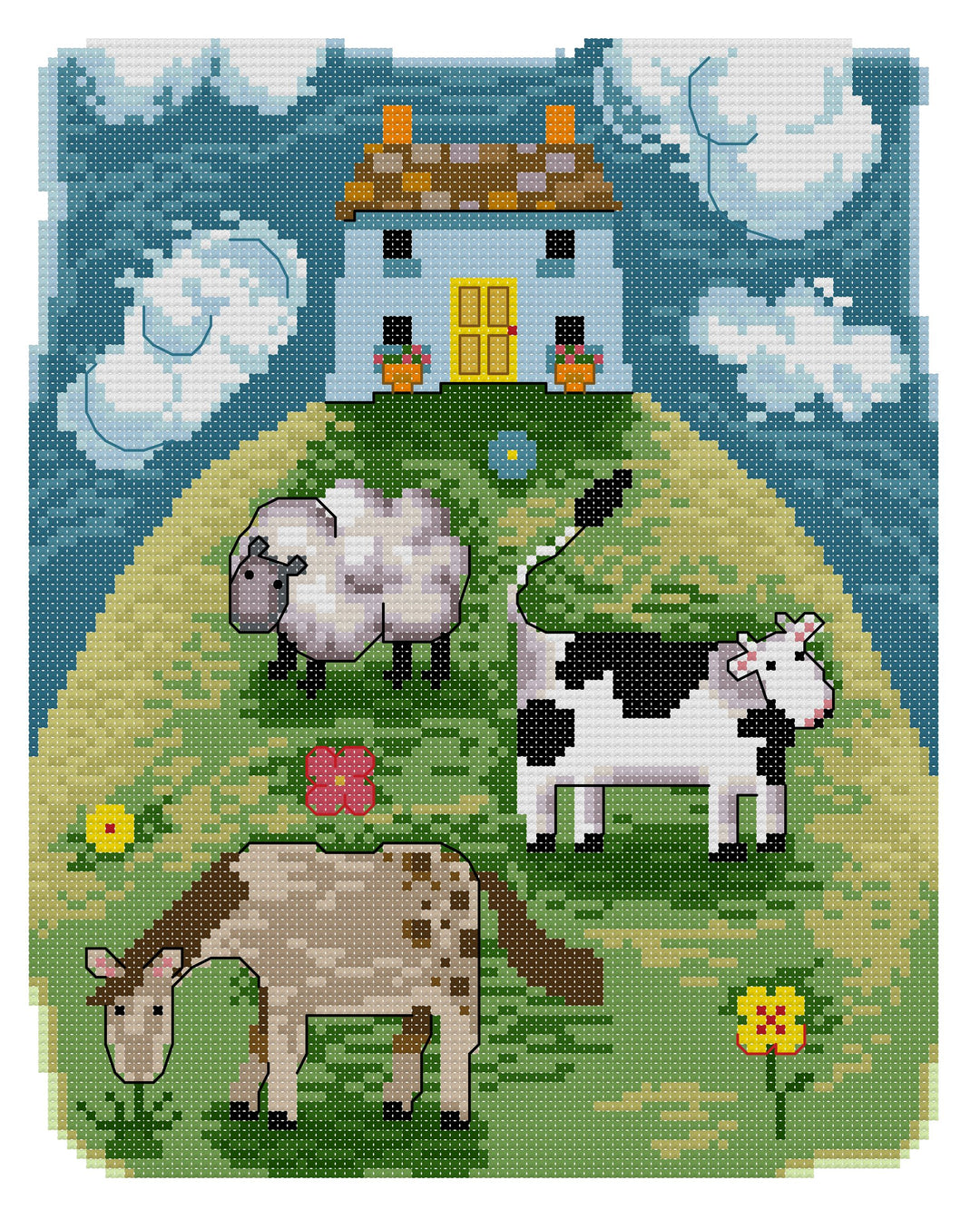 Cottage Ranch Cross Stitch Kits