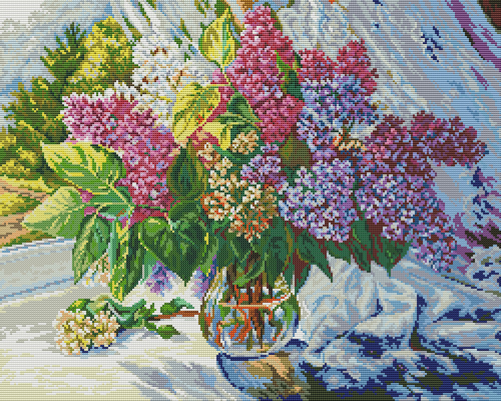 Hydrangea in A Vase Cross Stitch Kits
