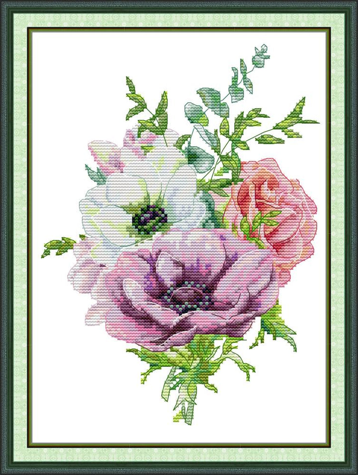 Three Color Bouqueta Cross Stitch Kits