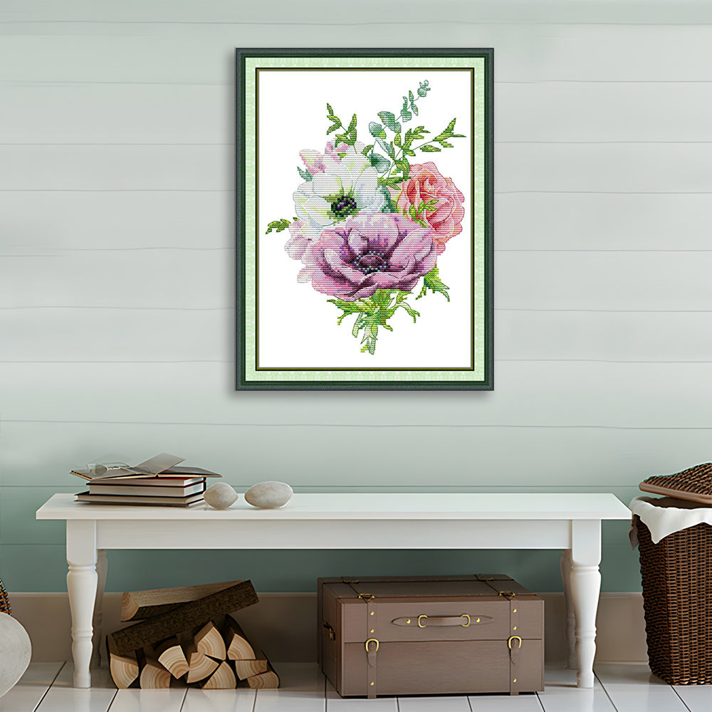 Three Color Bouqueta Cross Stitch Kits