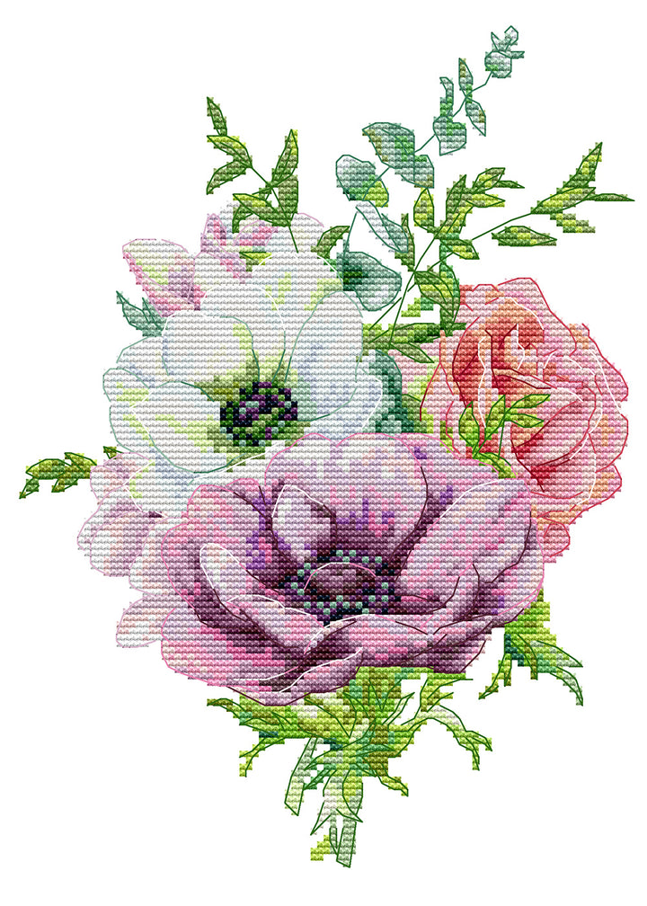 Three Color Bouqueta Cross Stitch Kits