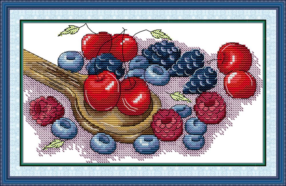 Cherries and Berries Cross Stitch Kits