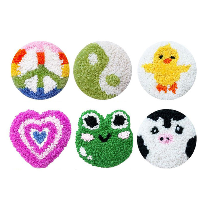 Pop Group Punch Needle Coasters Kits 6 Pack