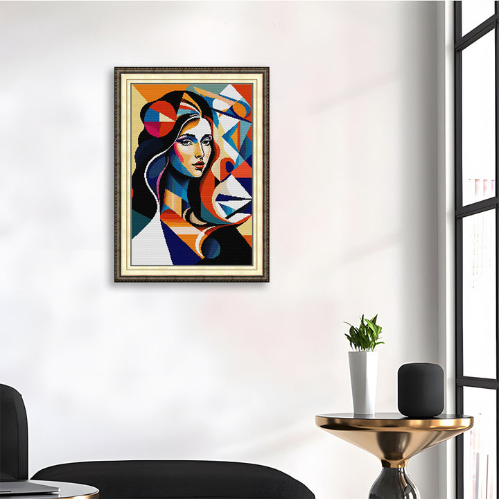 Abstract Girl Cross Stitch Kits