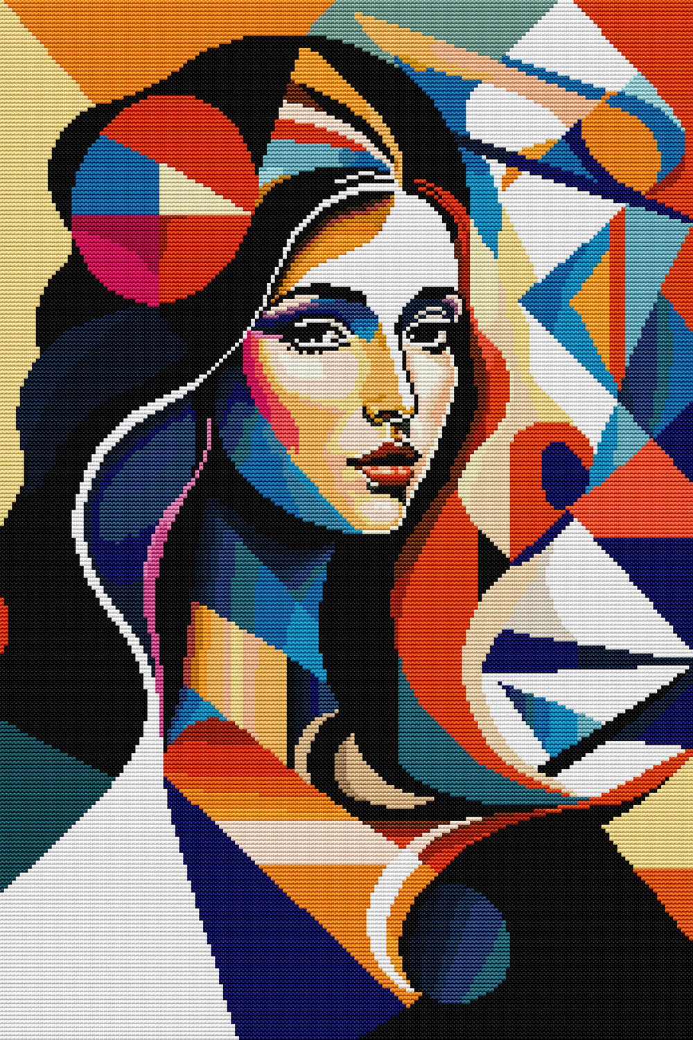 Abstract Girl Cross Stitch Kits
