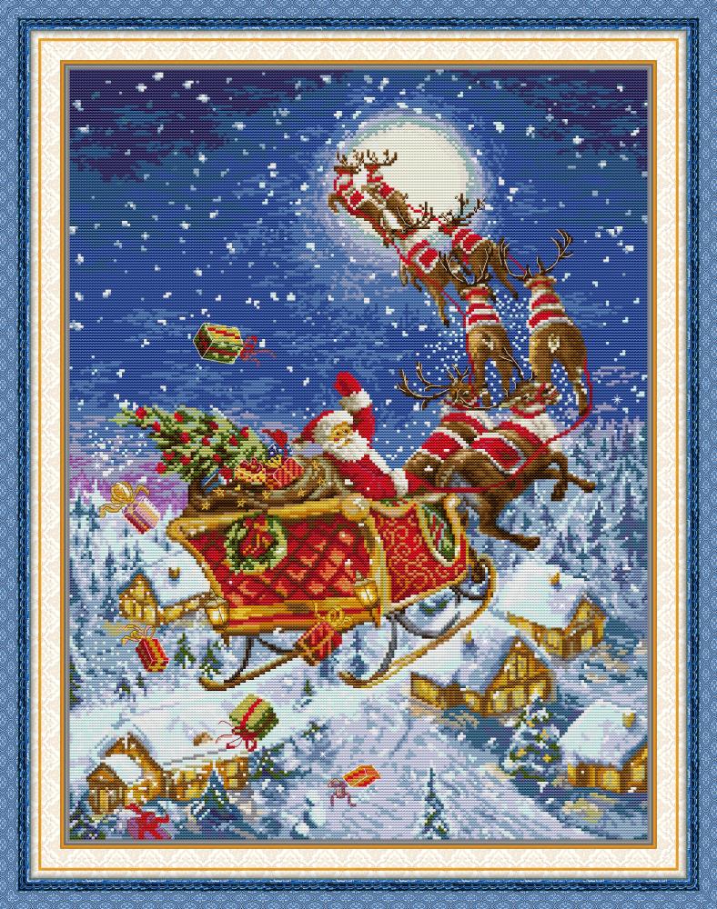 Santa Claus on The Road Cross Stitch Kits