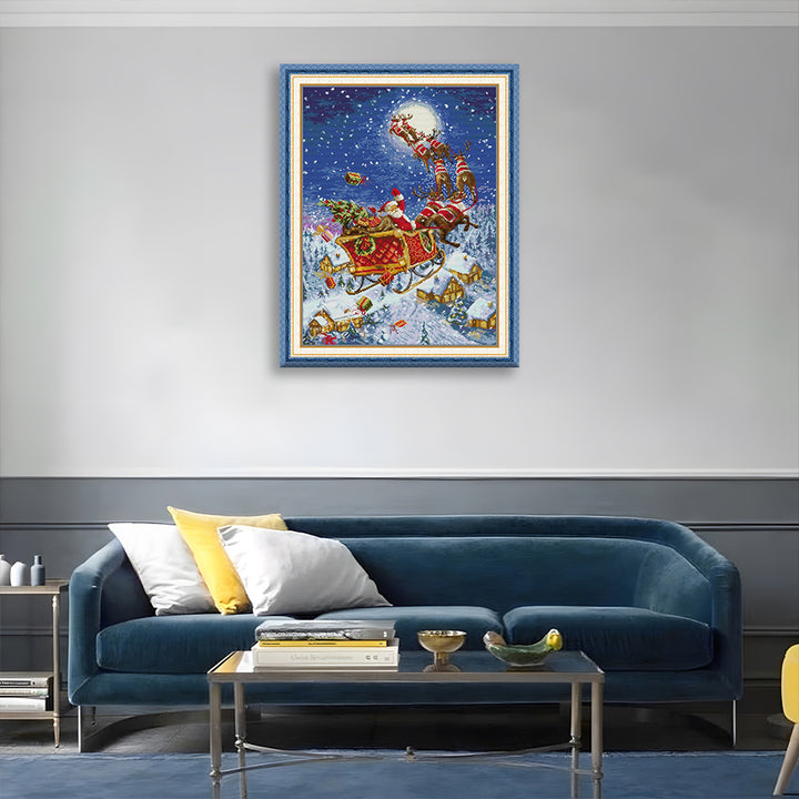 Santa Claus on The Road Cross Stitch Kits