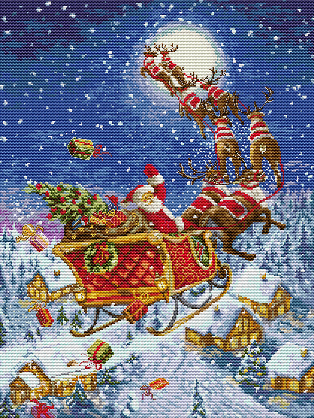 Santa Claus on The Road Cross Stitch Kits