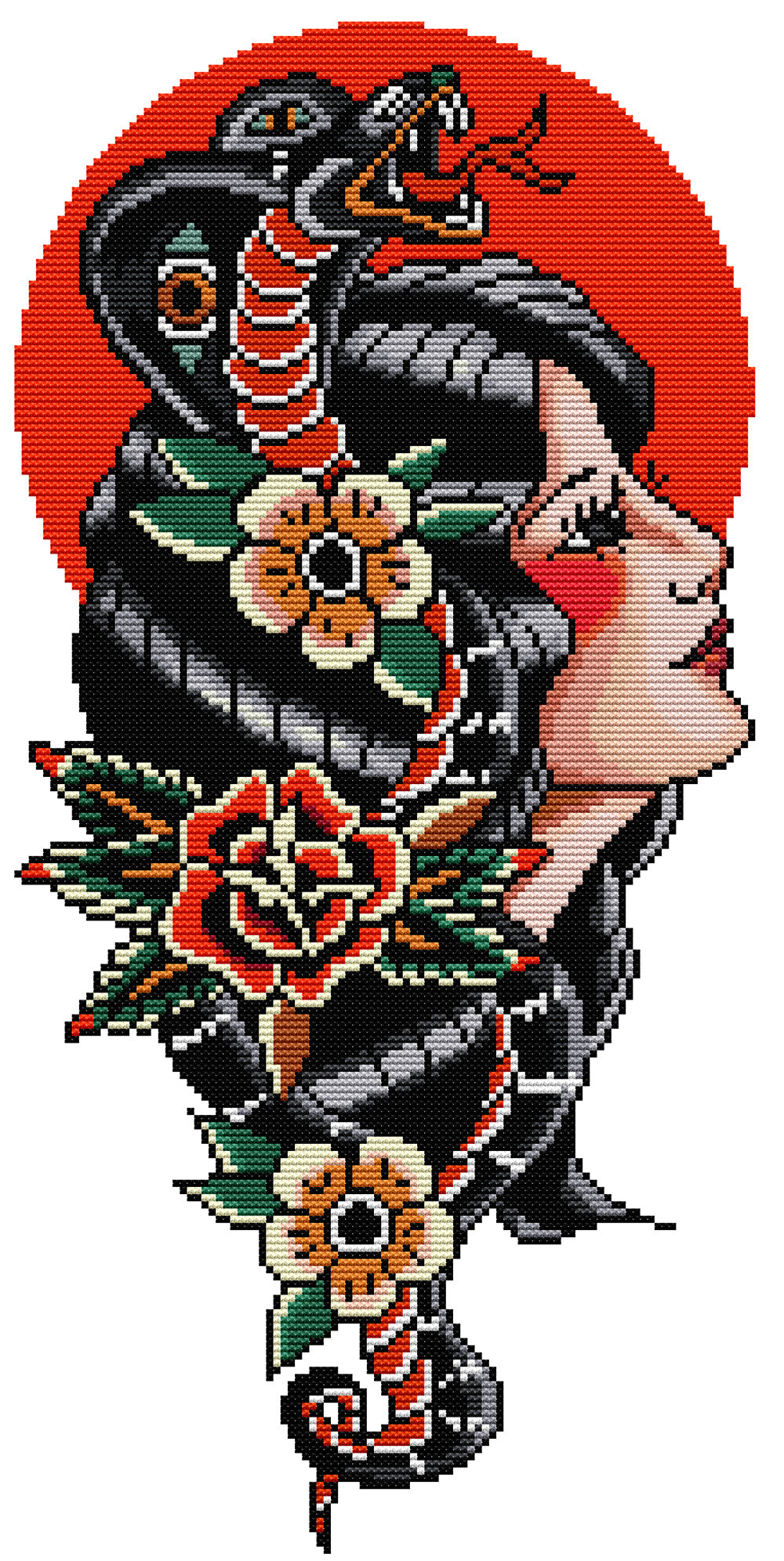 Snake Girl Cross Stitch Kits